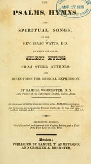Tapa de The Psalms, hymns, and spiritual songs of the Rev. Isaac Watts