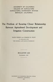 Tapa de The problem of securing closer relationship between agricultural development and irrigation construction