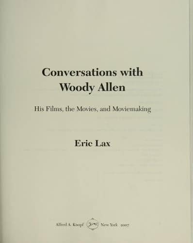 Tapa de Conversations with Woody Allen