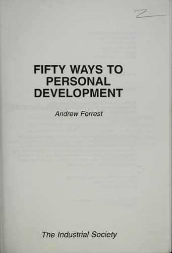Tapa de Fifty ways to personal development