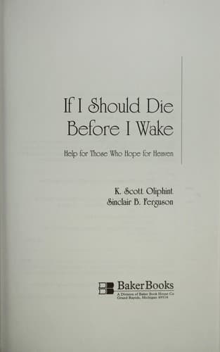 Tapa de If I should die before I wake