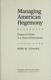 Tapa de Managing American hegemony