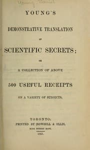 Tapa de Young's Demonstrative translation of scientific secrets