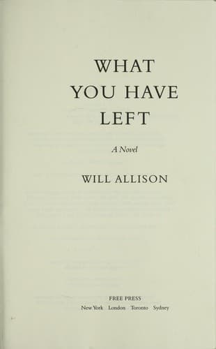 Tapa de What you have left