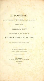 Tapa de A discourse, delivered at Dedham, May 14, 1841