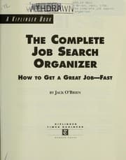 Tapa de The complete job search organizer