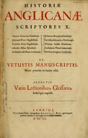 Tapa de Historiæ anglicanæ scriptores X