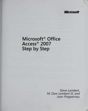 Tapa de Microsoft Office Access 2007 step by step