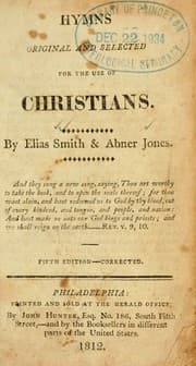 Tapa de Hymns, original and selected, for the use of Christians