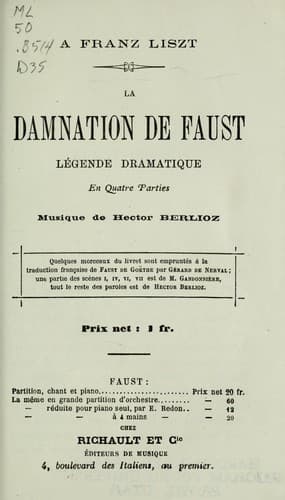 Tapa de La damnation de Faust