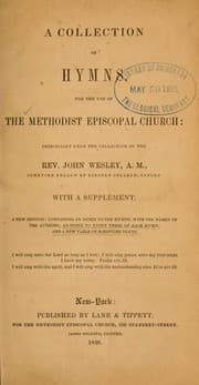 Tapa de A Collection of hymns for the use of the Methodist Episcopal Church