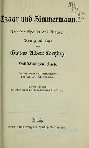 Tapa de Czaar und Zimmermann
