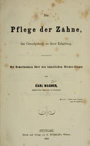 Tapa de Die Pflege der Zähne, das Grundprincip zu ihrer Erhaltung