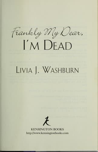 Tapa de Frankly my dear, I'm dead