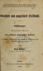 Tapa de Gelehrte und ungelehrte Heilkunst
