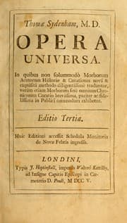 Tapa de Thomae Sydenham, M.D. Opera universa