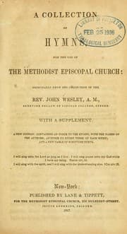 Tapa de A Collection of hymns, for the use of the Methodist Episcopal Church