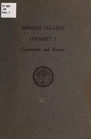 Tapa de Cookery 1 experiments and recipes