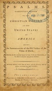 Tapa de Psalms, carefully suited to the Christian worship in the United States of America