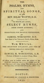Tapa de The Psalms, hymns, and spiritual songs of the Rev. Isaac Watts, D.D.