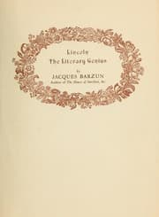 Tapa de Lincoln, the literary genius