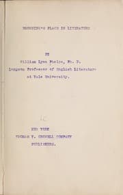Tapa de Browning's place in literature