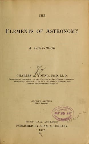 Tapa de The elements of astronomy.