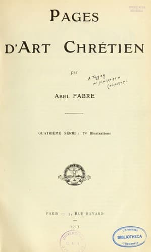 Tapa de Pages d'art chrétien