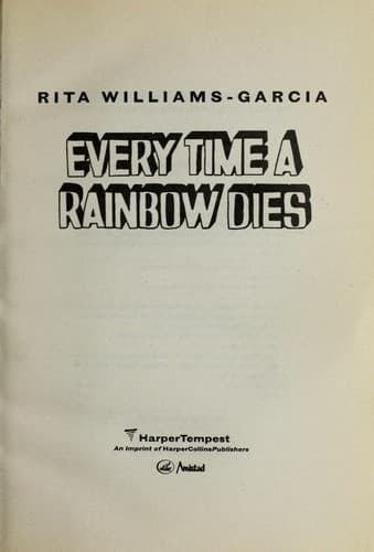 Tapa de Every time a rainbow dies.