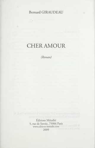 Tapa de Cher amour