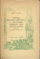 Tapa de Poesia melodrammatica e pensiero critico nel Settecento