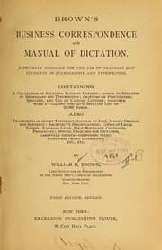 Tapa de Brown's business correspondence and manual of dictation