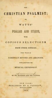 Tapa de The Christian Psalmist, or, Watts' Psalms and hymns