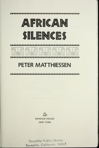 Tapa de African silences