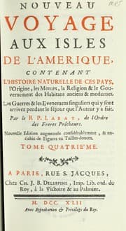 Tapa de Nouveau voyage aux isles de l'Amérique ...