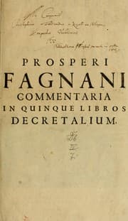 Tapa de Prosperi Fagnani Jus canonicum, sive, Commentaria absolutissima in V. libros decretales