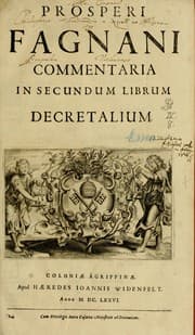 Tapa de Prosperi Fagnani Jus canonicum, sive, Commentaria absolutissima in V. libros decretales