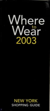 Tapa de Where to wear 2003