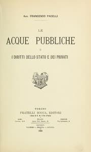 Tapa de Le acque pubbliche e i diritti dello stato e dei privati