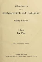 Tapa de Abhandlungen aus der Seuchengeschichte und Seuchenlehre