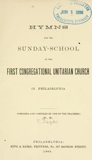 Tapa de Hymns for the Sunday-school of the First Congregational Unitarian Church in Philadelphia