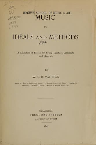 Tapa de Music, its ideals and methods