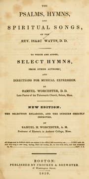 Tapa de The psalms hymns, and spiritual songs, of the Rev. Isaac Watts, D.D.