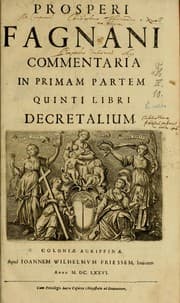 Tapa de Prosperi Fagnani Jus canonicum, sive, Commentaria absolutissima in V. libros decretales