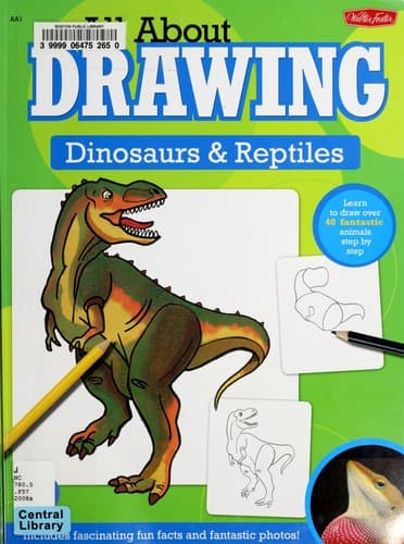 Tapa de All about drawing dinosaurs & reptiles