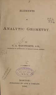 Tapa de Elements of analytic geometry