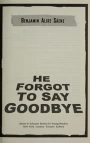 Tapa de He forgot to say good-bye