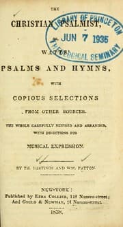 Tapa de The Christian Psalmist, or, Watts' Psalms and hymns
