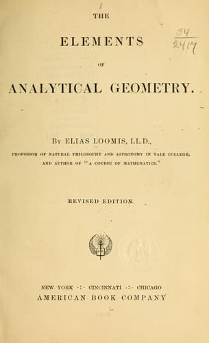 Tapa de The elements of analytical geometry