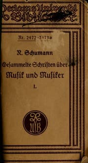 Tapa de Gesammelte schriften über musik und musiker von Robert Schumann
